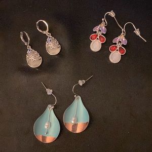 NWOT Three Pairs of Costume Pierced Earrings